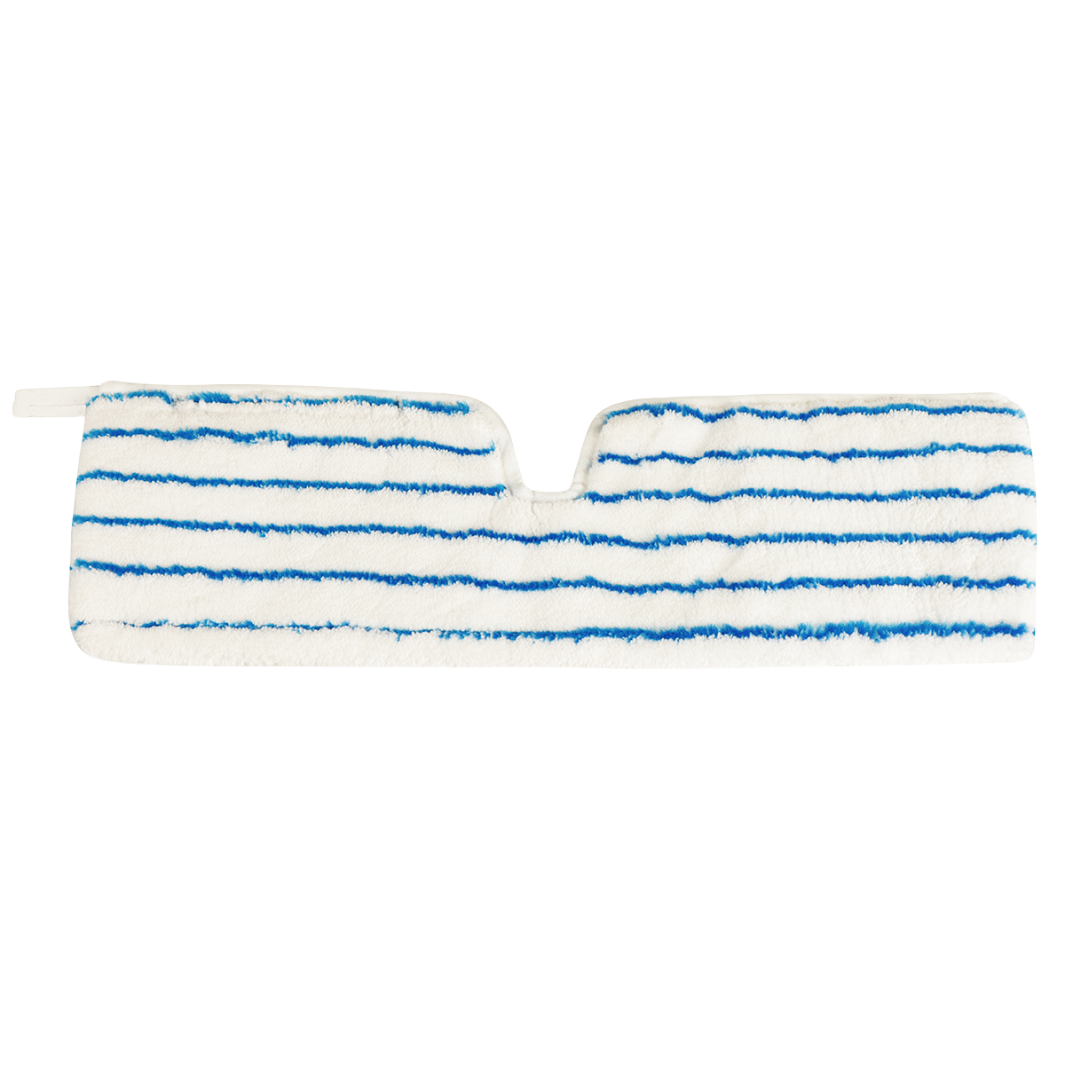 Recarga de esfregão plano de microfibra listrado azul e branco