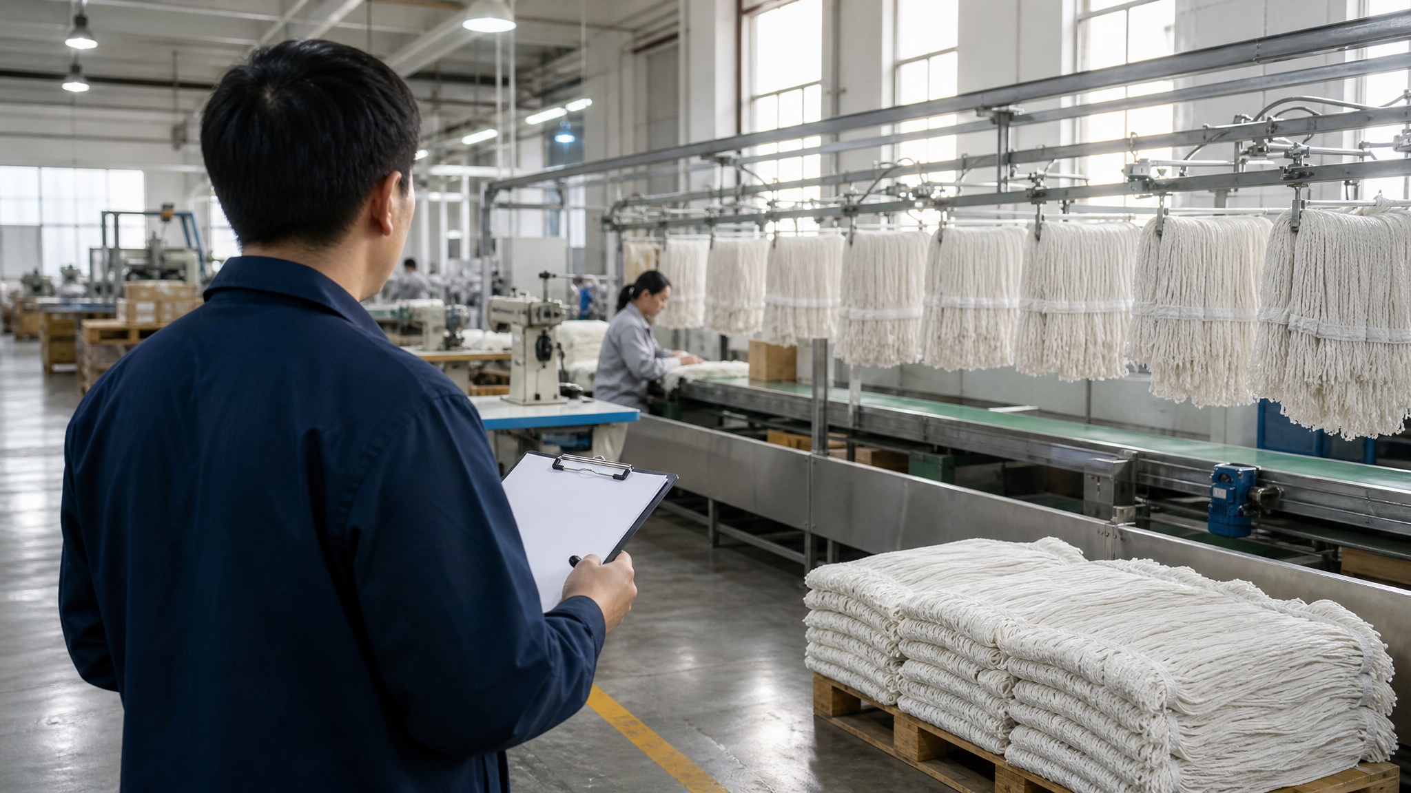 Verificação do fabricante do esfregão
