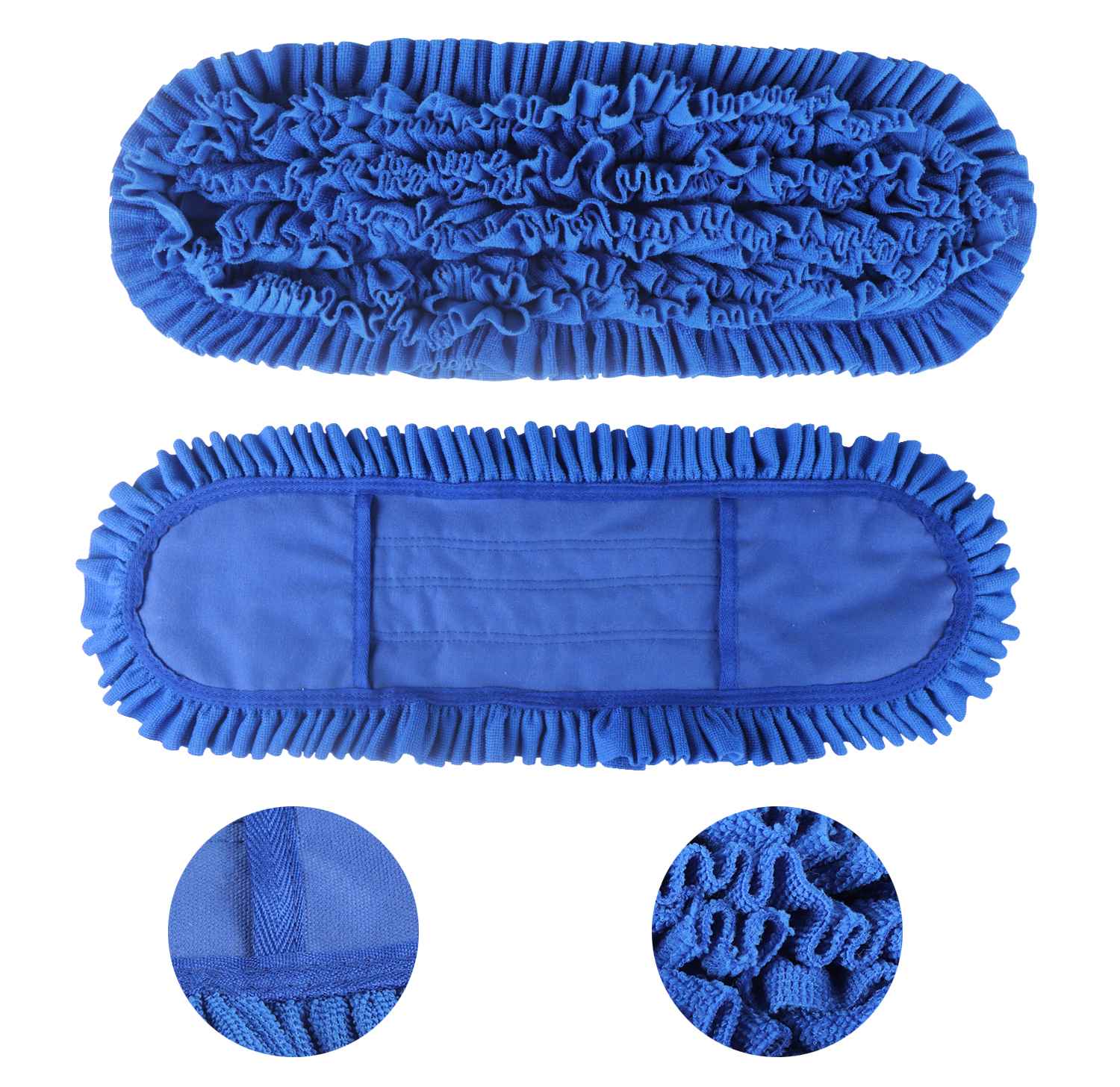 Cabeça de esfregar de microfibra plana azul pesada
