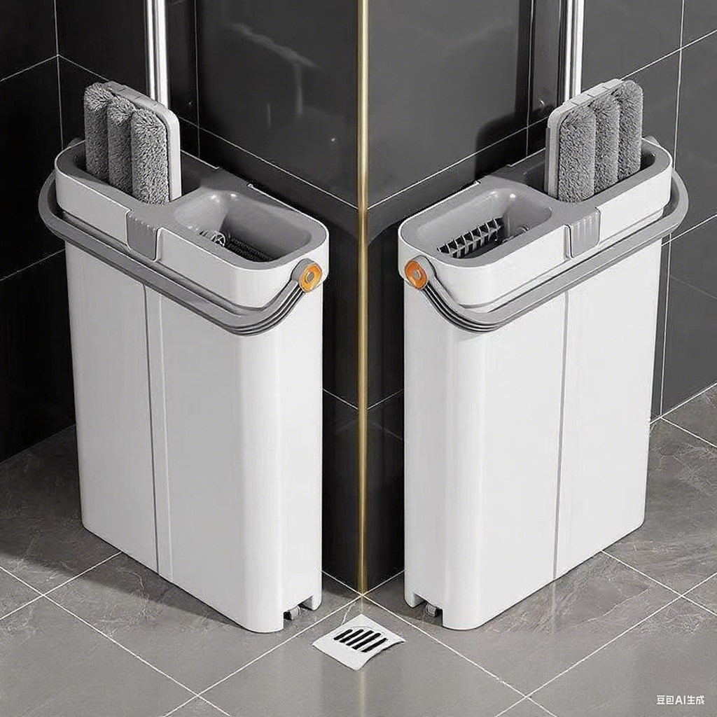 Conjunto de esfregão e balde com espremedor